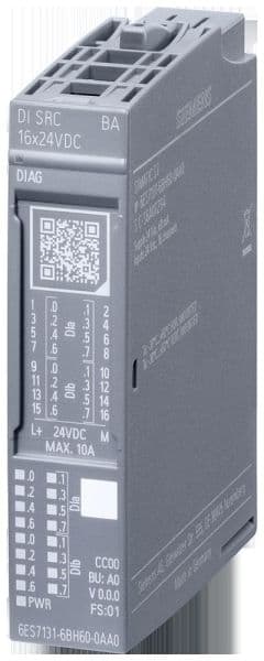 SIEMENS - SIMATIC ET 200SP DI 16x24VDC SRC BA VPE 1
