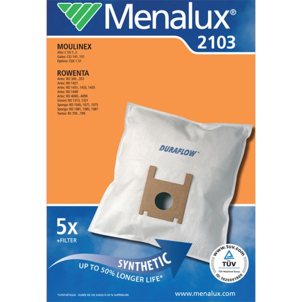 MENALUX - Staubsäcke für Rowenta/Moulinex (5Stk.)