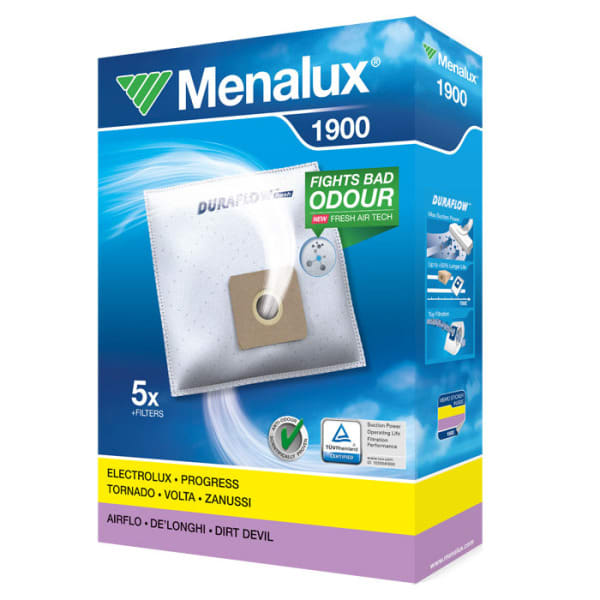 MENALUX - Staubsäcke für Electrol/Progr/Zan/Delonghi/DirtDevil (5Stk.)