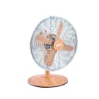 EWT - Tischventilator 45W 3St. neigbar silber/Holzoptik