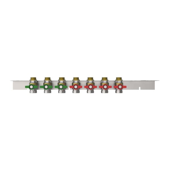 GLEN DIMPLEX - Kugelhahnschiene mit 7 Kugelhähnen für TWES (4-Leiter)