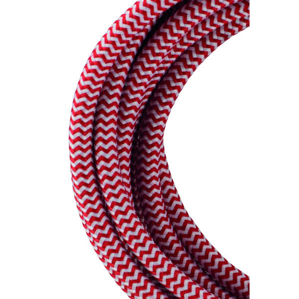 BAILEY - Textilkabel 2C 3M Rot/Weiß