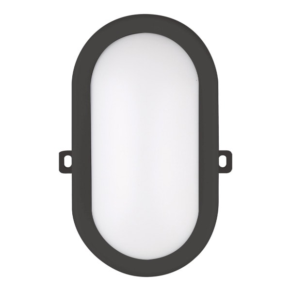 BAILEY - LED Ovalleuchte Basic 6W 420lm 3000K Bulkhead Schwarz