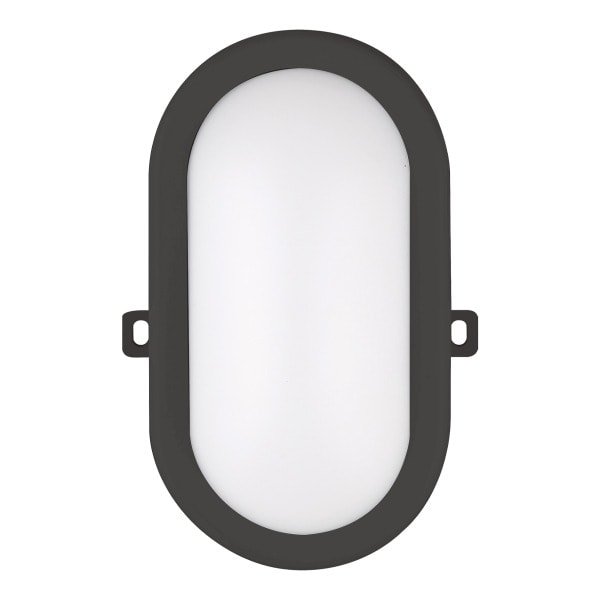 BAILEY - LED Ovalleuchte Basic 12W 910lm 4000K Bulkhead Schwarz