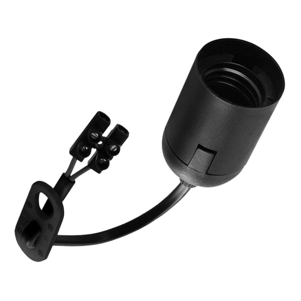 BAILEY - Baufassung E27 TP Schwarz 2x0.75mm2 15cm