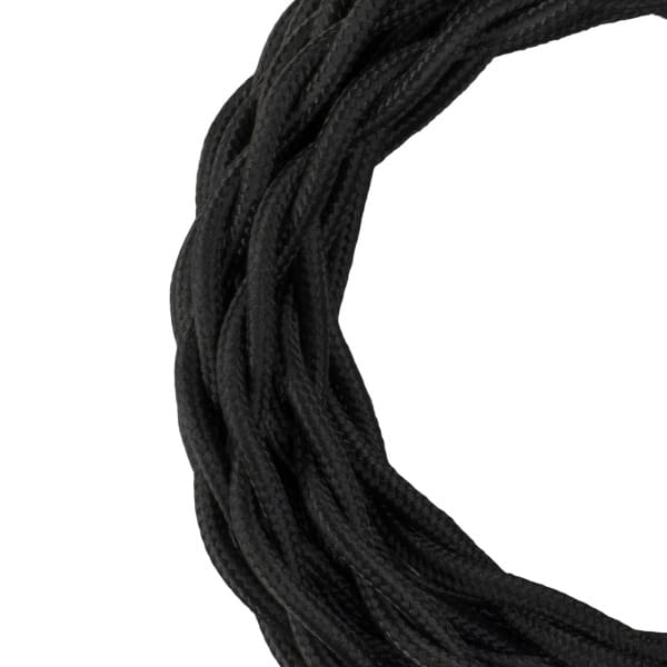 BAILEY - Textilkabel Gedreht 2C 3M Schwarz
