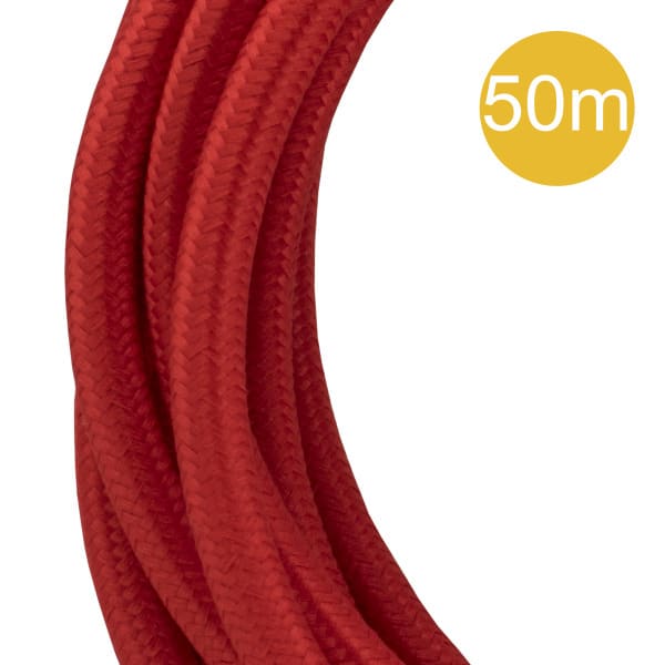 BAILEY - Textilkabel 2C 50M Rot