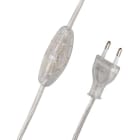 BAILEY - Anschlusszuleitung 120/80cm Transparent Eurostecker & Schalter