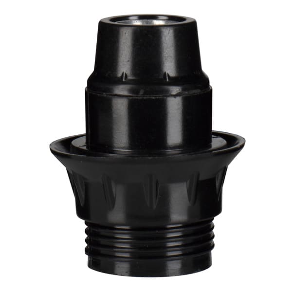 BAILEY - Fassung E14 Bakelit Außengewinde + Ring Schwarz