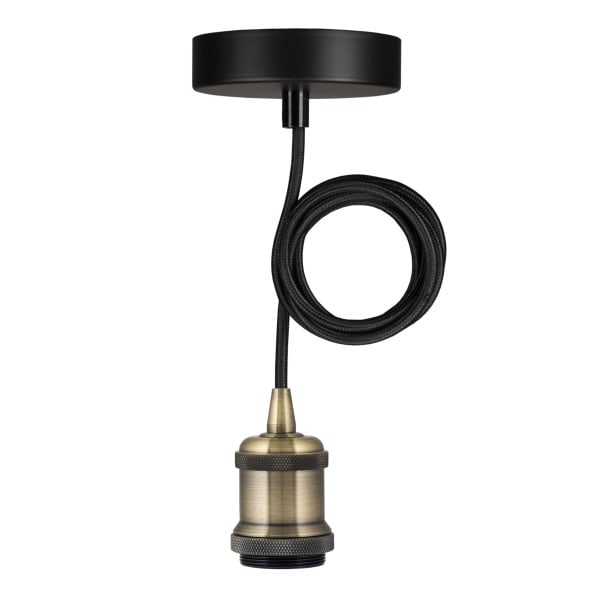 BAILEY - Pendelleuchte Oslo E27 Bronze Antik 1.5M 2C Schwarz