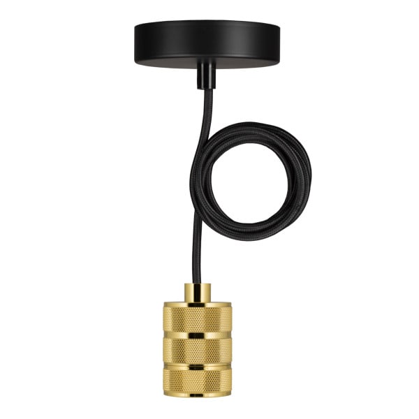 BAILEY - Pendelleuchte Riga E27 Gold 1.5M 2C Schwarz