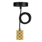 BAILEY - Pendelleuchte Riga E27 Gold 1.5M 2C Schwarz
