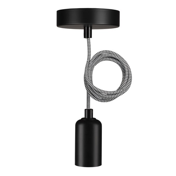 BAILEY - Pendelleuchte Reno E27 Schwarz 1.5M 2C Schwarz/Weiß