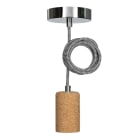 BAILEY - Pendelleuchte Cork E27 1.5M 2C Schwarz/Weiß