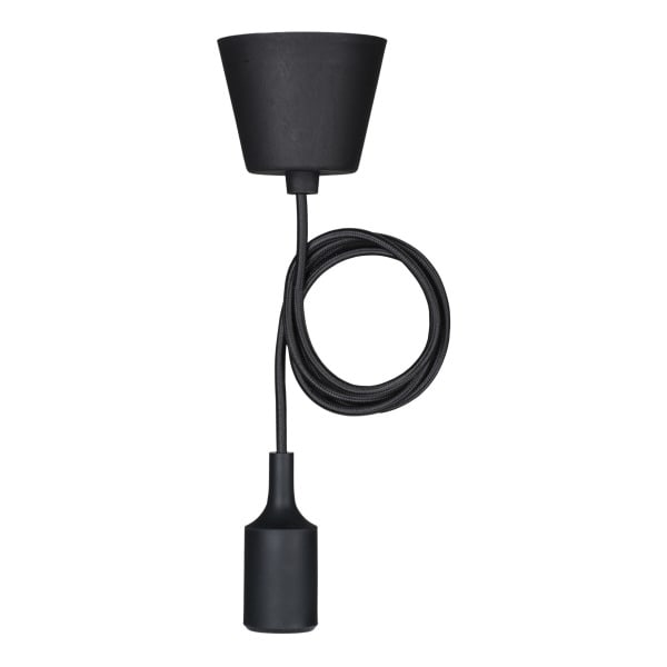 BAILEY - Silikon Pendelleuchte E27 Schwarz 1.5M