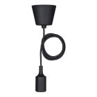 BAILEY - Silikon Pendelleuchte E27 Schwarz 1.5M