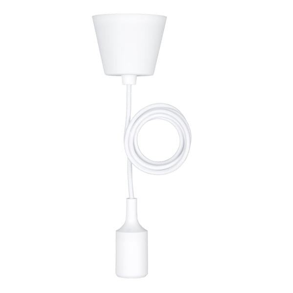 BAILEY - Silikon Pendelleuchte E27 Weiß 1.5M