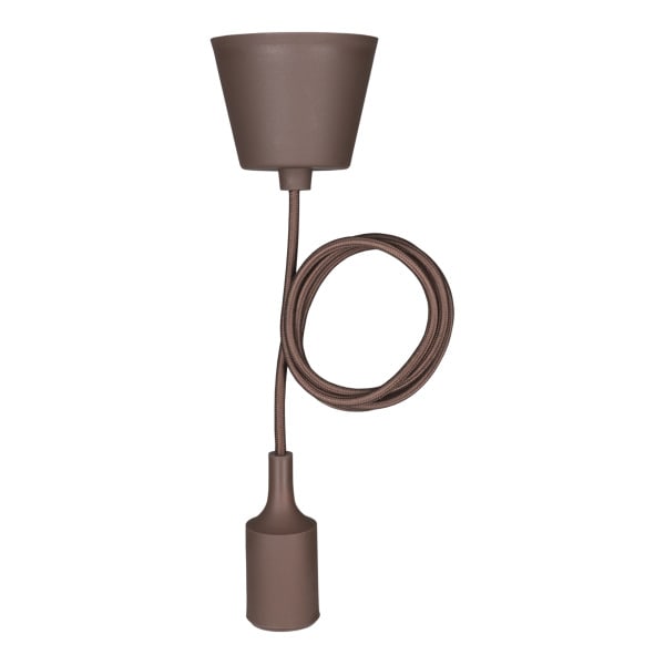 BAILEY - Silikon Pendelleuchte E27 Braun 1.5M
