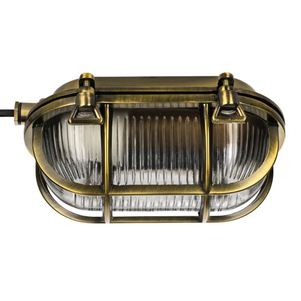 BAILEY - Ovalleuchte AHOI E27 Alu Bronze Oval IP64 Bulkhead