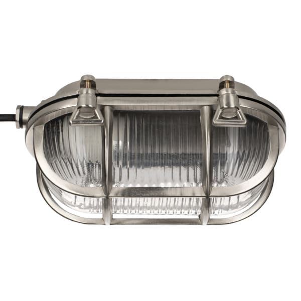 BAILEY - Ovalleuchte AHOI E27 Alu Nickel Oval IP64 Bulkhead