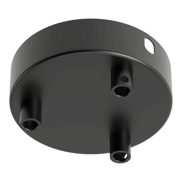 CALEX - Ceiling Cup Metal Satin Black 3 holes dia 100mm