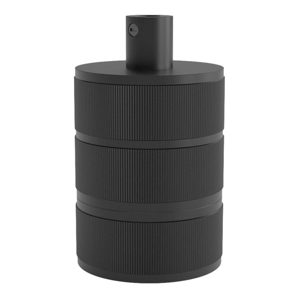 CALEX - Fassung E27 Alu Satin Schwarz 48x63mm