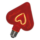 BAILEY - LED Filament Heart E27 DIM 5W 150lm 2000K Rot