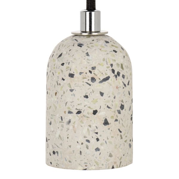 BAILEY - Pendelleuchte E27 Terrazzo Weiß 1.5M 2C Schwarz