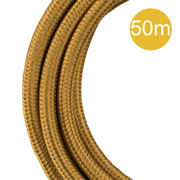 BAILEY - Textilkabel 2C 50M Metallic Gold
