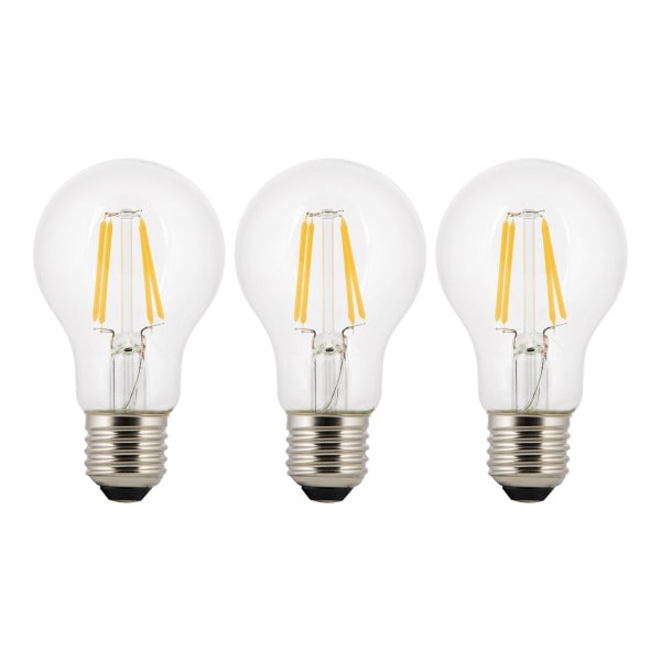 BAILEY - EcoPack 3Stk LED FIL A60 E27 6W (60W) 806lm 827 Klar