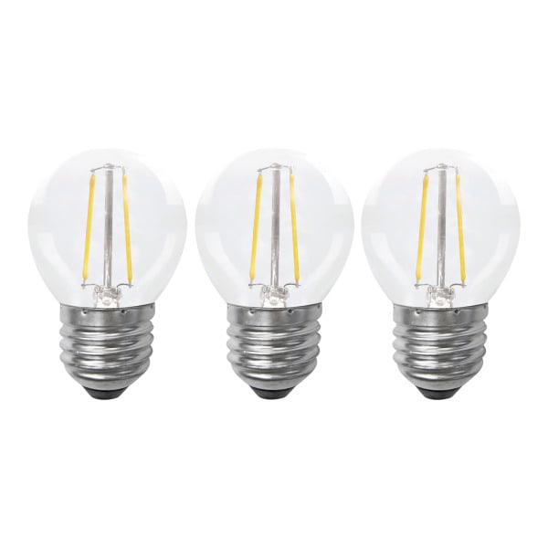 BAILEY - EcoPack 3Stk LED FIL G45 E27 2W (22W) 220lm 827 Klar