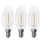 BAILEY - EcoPack 3Stk LED FIL C35 E14 2W (22W) 220lm 827 Klar