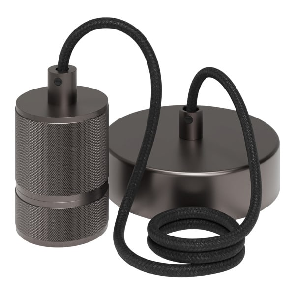 CALEX - Retro Pendant 1X1.5M Gun Metal Grey E27