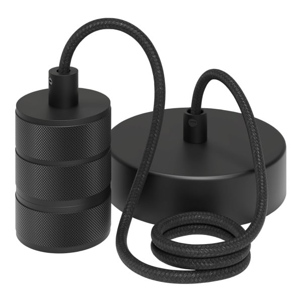 CALEX - Retro Pendant 1X1.5M Matt Black E27