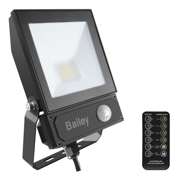 BAILEY - LED Flutlicht Slim II Sensor 30W 3000lm 3000K IP65