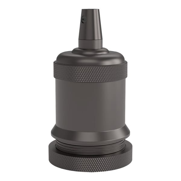 CALEX - Fassung E27 Alu Satin Pearl Schwarz 50x71mm