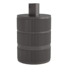 CALEX - Fassung E27 Alu Satin Pearl Schwarz 48x63mm