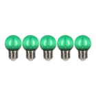 BAILEY - EcoPack 5Stk LED Party FIL G45 E27 0.6W Grün PC