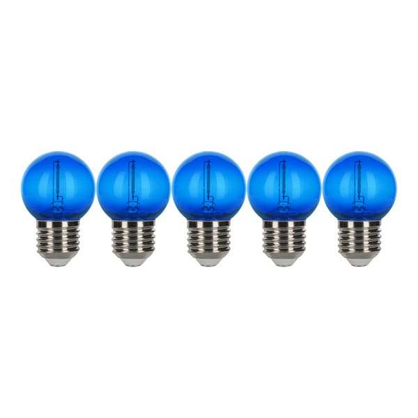 BAILEY - EcoPack 5Stk LED Party FIL G45 E27 0.6W Blau PC