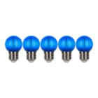 BAILEY - EcoPack 5Stk LED Party FIL G45 E27 0.6W Blau PC