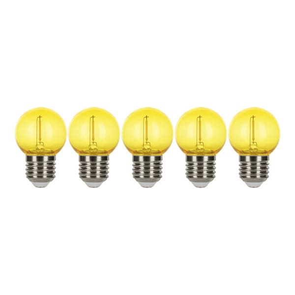 BAILEY - EcoPack 5Stk LED Party FIL G45 E27 0.6W Gelb PC