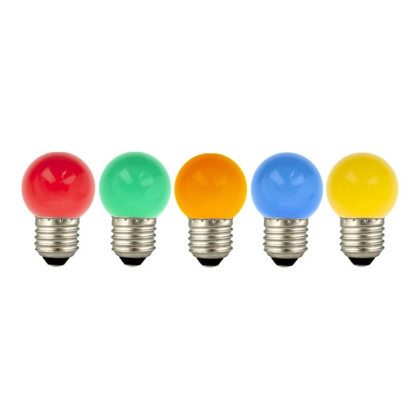 BAILEY - EcoPack 5Stk LED Party G45 E27 1W Multi-colour PC