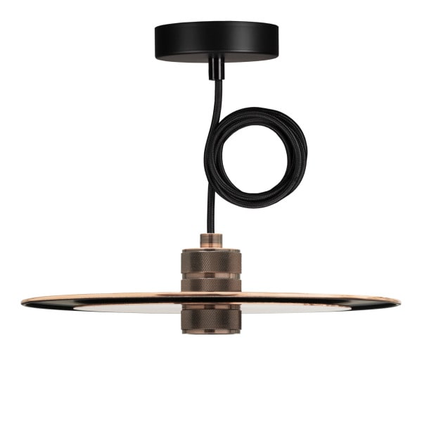 BAILEY - Pendelleuchte Set Slim E27 Roségold 3M 2C Schwarz