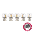 BAILEY - EcoPack 5Stk LED FIL Safe G45 B22d 2W (19W) 180lm 827 PC Klar