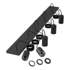 CALEX - Retro Pendant Rectangular 5X2M Industriell Schwarz E27