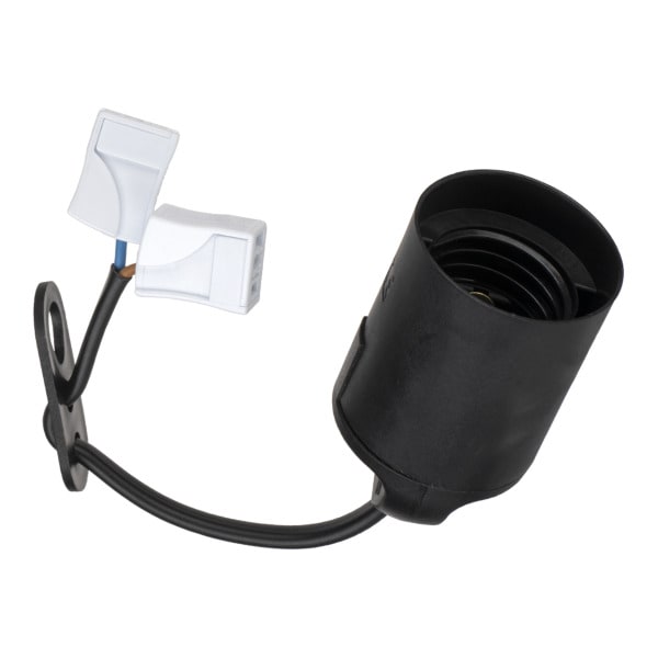 BAILEY - Baufassung E27 TP Schwarz 15cm mit Stecklemme