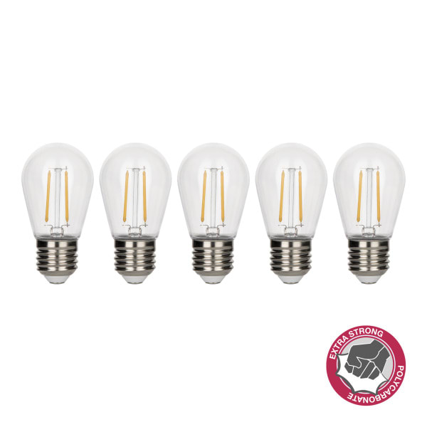 BAILEY - EcoPack 5Stk LED FIL Safe ST45 E27 2W (21W) 200lm 827 PC Klar