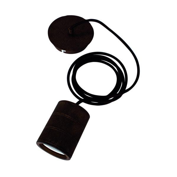 CALEX - Retro Pendant 1X2M Industrial Schwarz E40