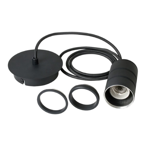 CALEX - Retro Pendant 1X2M Industrial Black E27