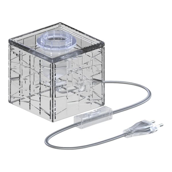 ALI - Tischleuchte Quadrat E27 Glas Klar